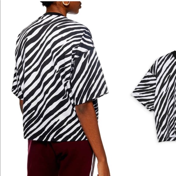Topshop Zebra Print Boxy Tee NWT - Picture 2 of 3